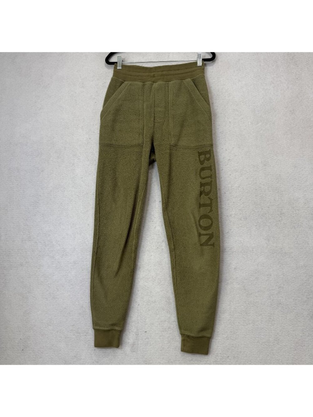 Burton Polartec Jogger Pants Womens XS Green Fleece Westmate Thermal Pockets